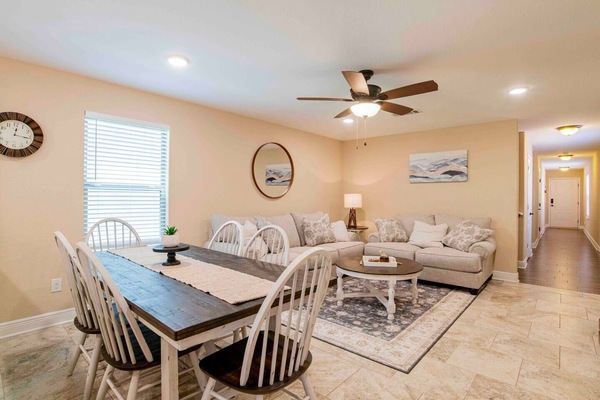 Open floor plan for families to enjoy