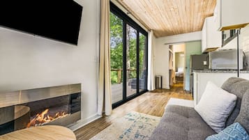 电视、壁炉、立体声音响