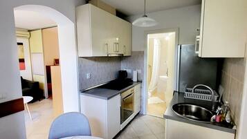 Fridge, oven, stovetop, dishwasher