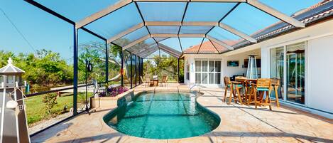 Una piscina riscaldata