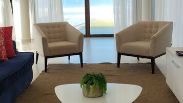 Luxury Villa, 3 Bedrooms, Private Pool, Sea View | Living area