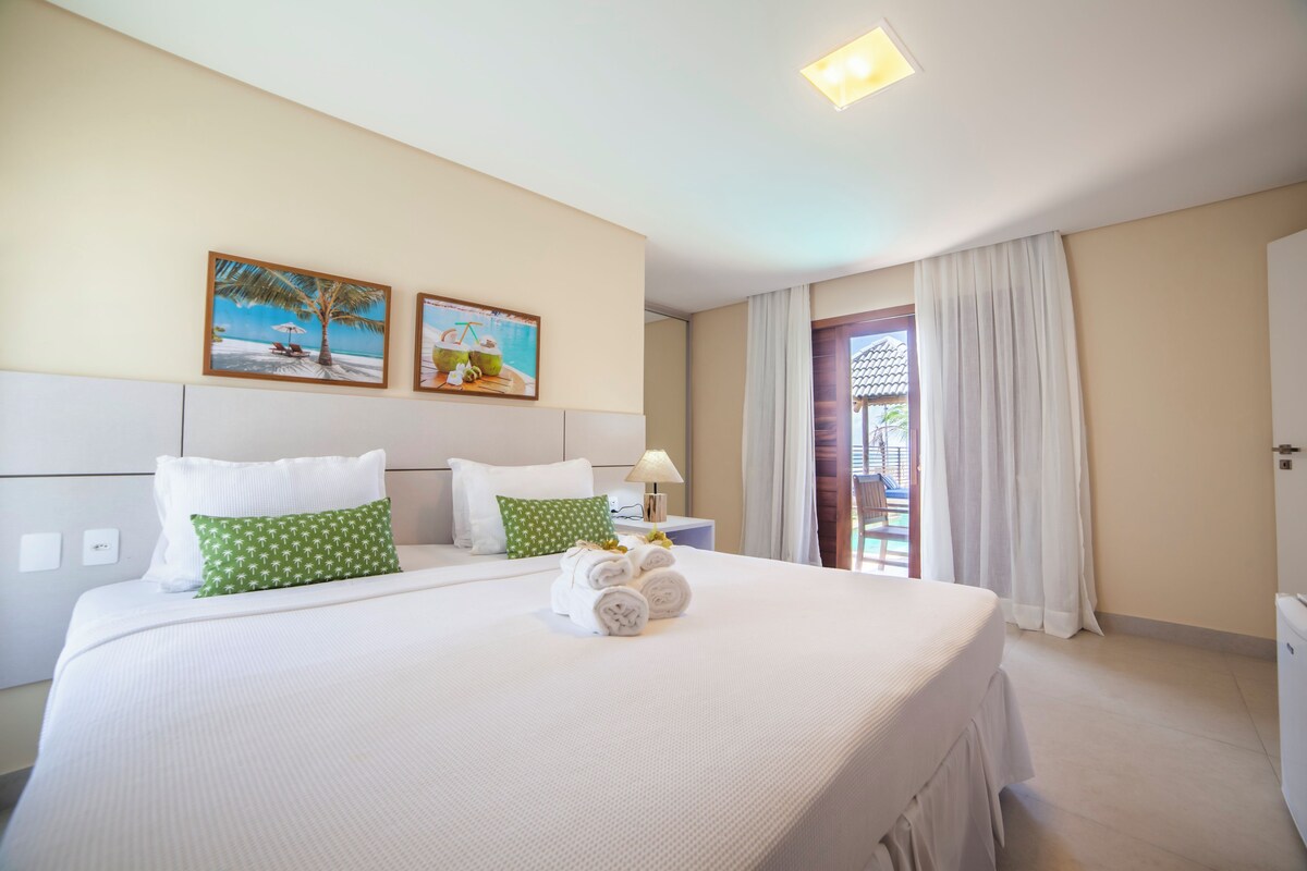 Premium Villa, Patio, Beach View | Pillowtop beds, minibar, in-room safe, laptop workspace