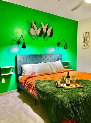 1 quarto, roupa de cama, acesso para cadeiras de rodas