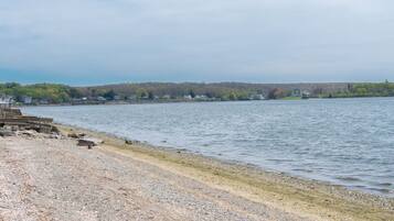 Explore the serene lakeside setting, where stone steps lead down to the water's edge.