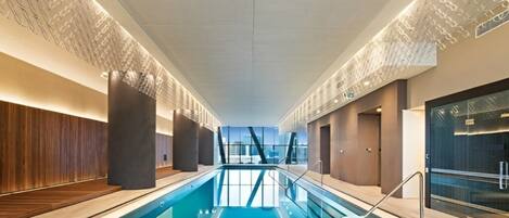 Indoor pool, a heated pool