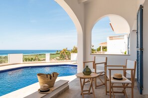 Pool - Villa 'Atalis' with Sea View, Wi-Fi and Air Conditioning (MENORCA)