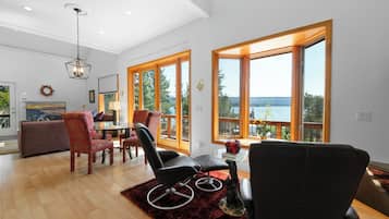 Smart TV, chimenea y reproductor de DVD