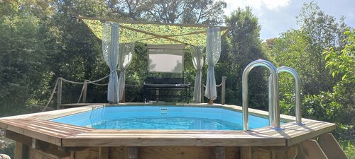 Yourte Confort au Calme Avec Piscine