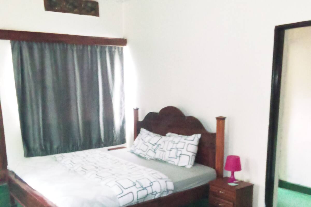 Chambre Standard double, 1 grand lit, vue sur le jardin | Espace de travail pour ordinateurs portables, accès au Wi-Fi (inclus)
