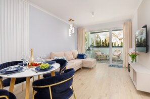 Premium-Apartment | 1 Schlafzimmer, hochwertige Bettwaren, individuell dekoriert