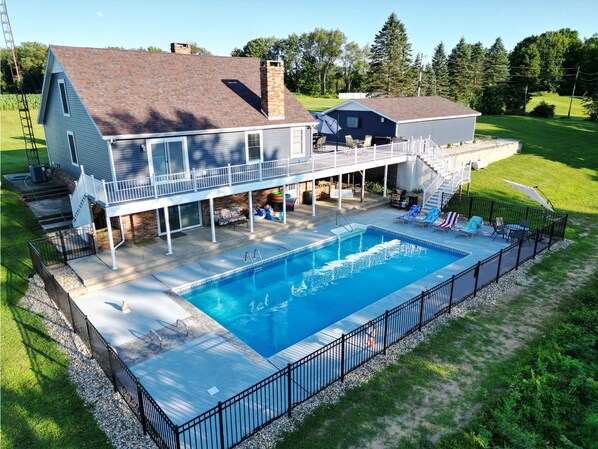 A heated pool