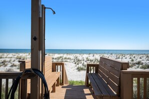 On the beach - Rest A Shored: Spacious oceanfront home with breathtaking views throughout! (Oak Island)