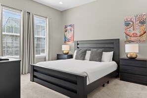 4 bedrooms, desk, iron/ironing board, travel crib