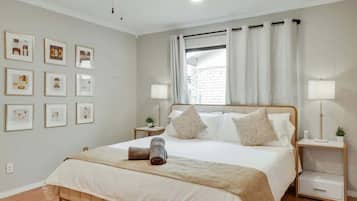 4 bedrooms, iron/ironing board, travel crib, WiFi