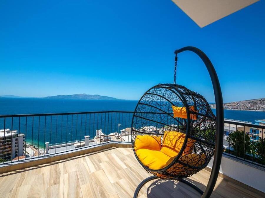 Suite â deluxe, terrasse, sjĂžutsikt | Utsikt fra balkong