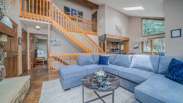 Smart TV, fireplace, video games, books