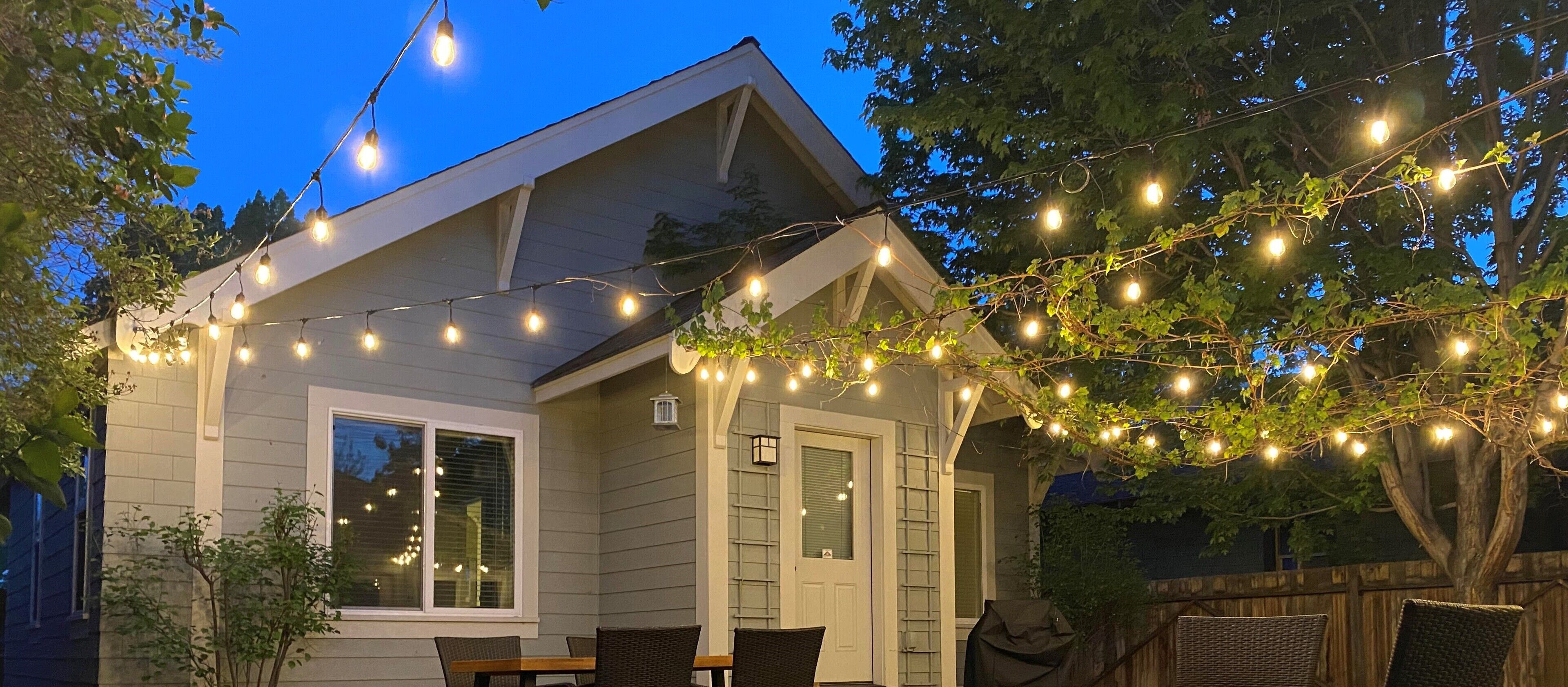 Evening relaxation on the private back patio
