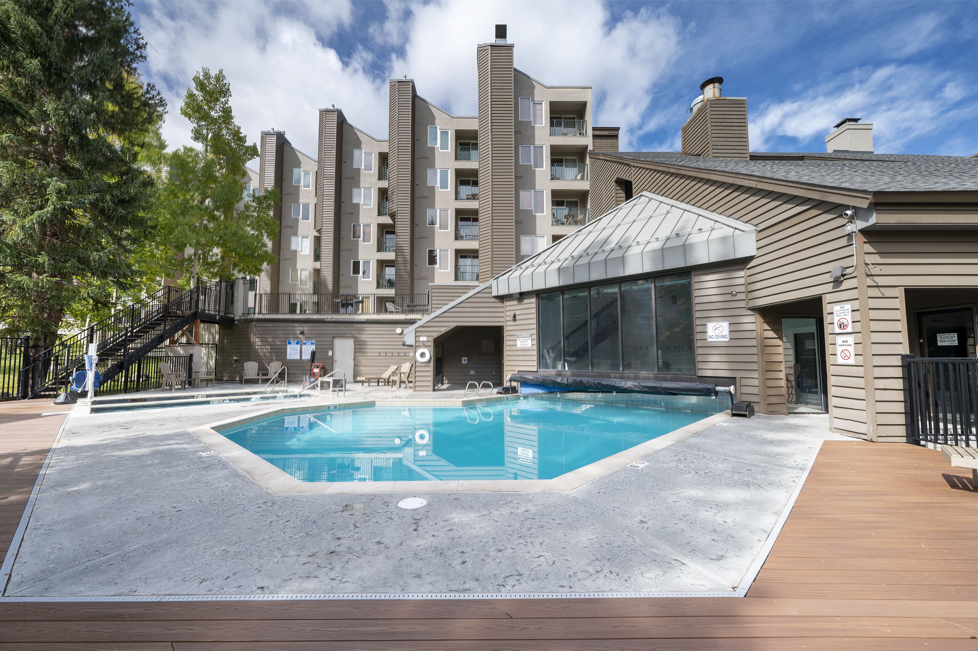 A heated pool