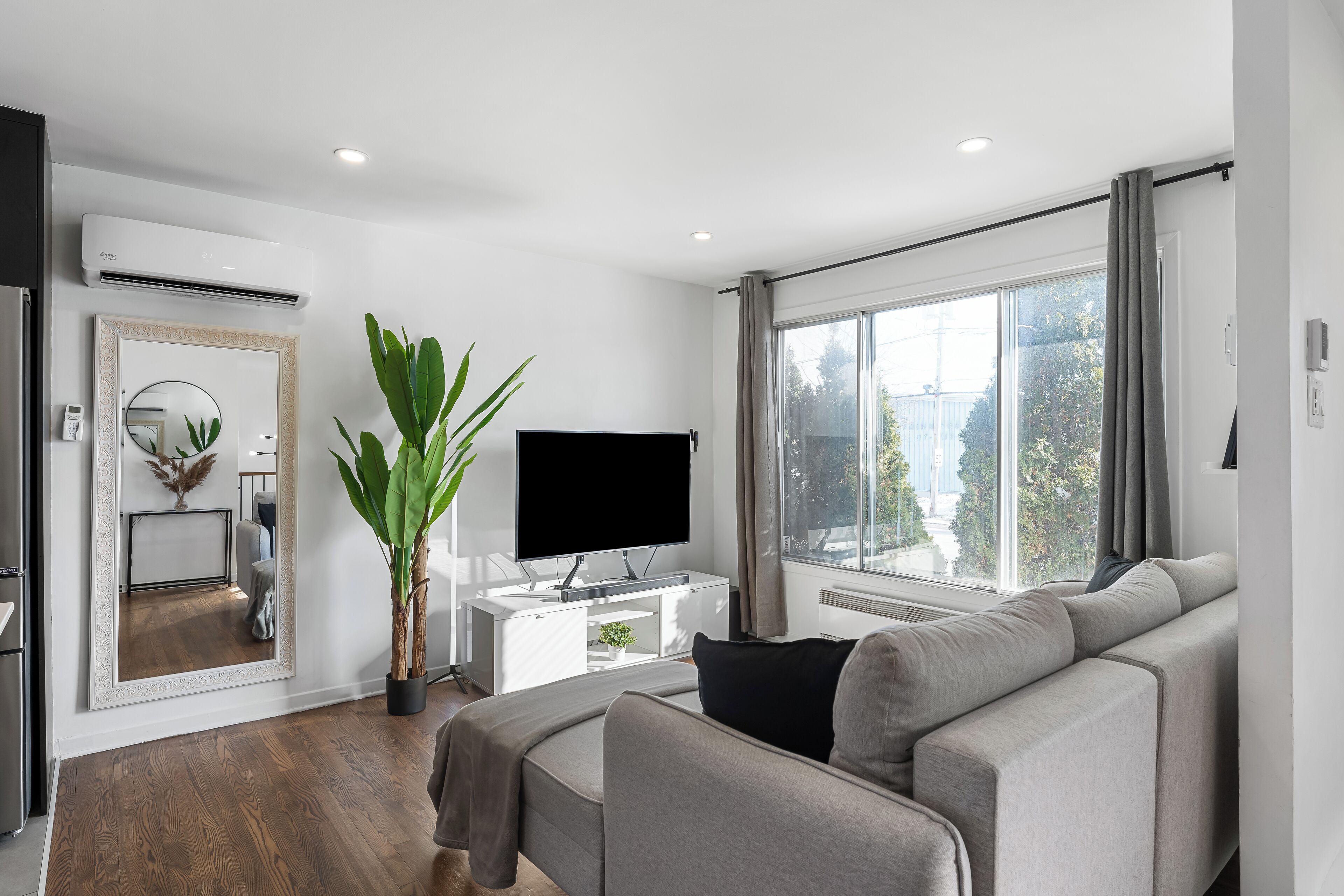 Smart TV, streaming services, stereo