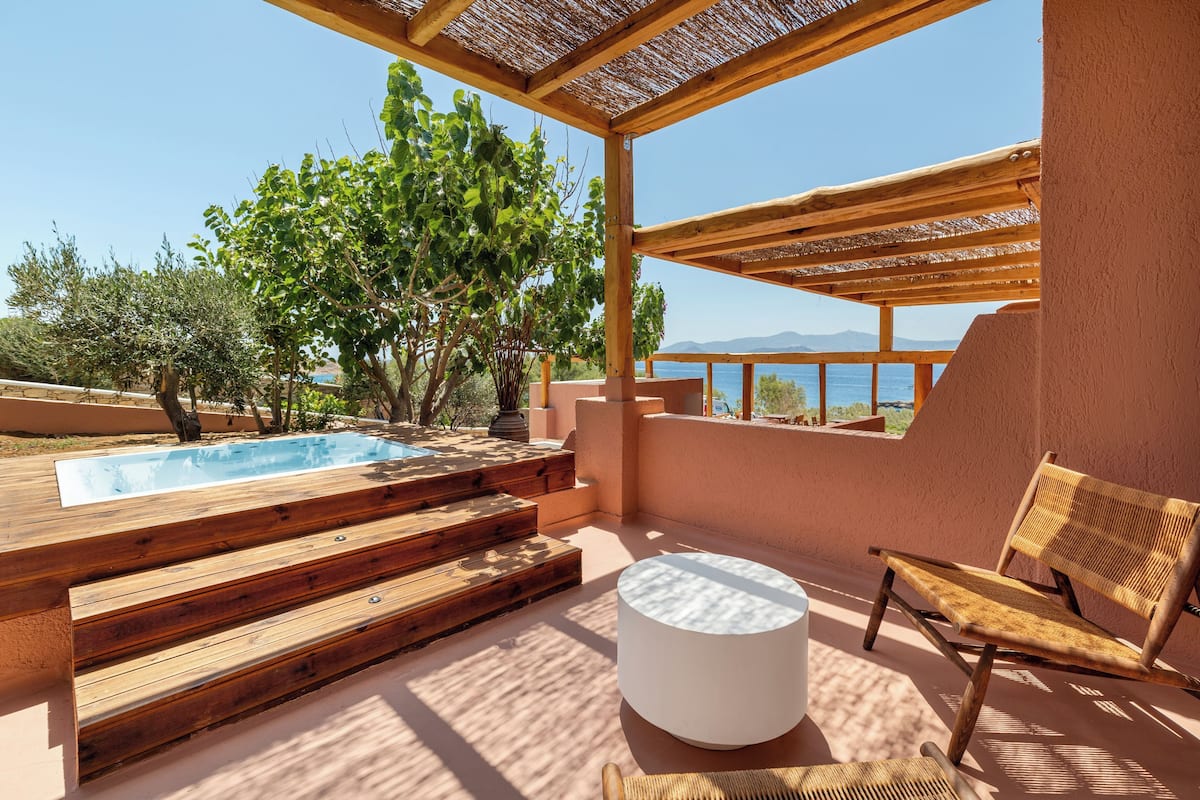 Honeymoon Double Room, 1 Queen Bed with Sofa bed, Sea View | Terrace/patio