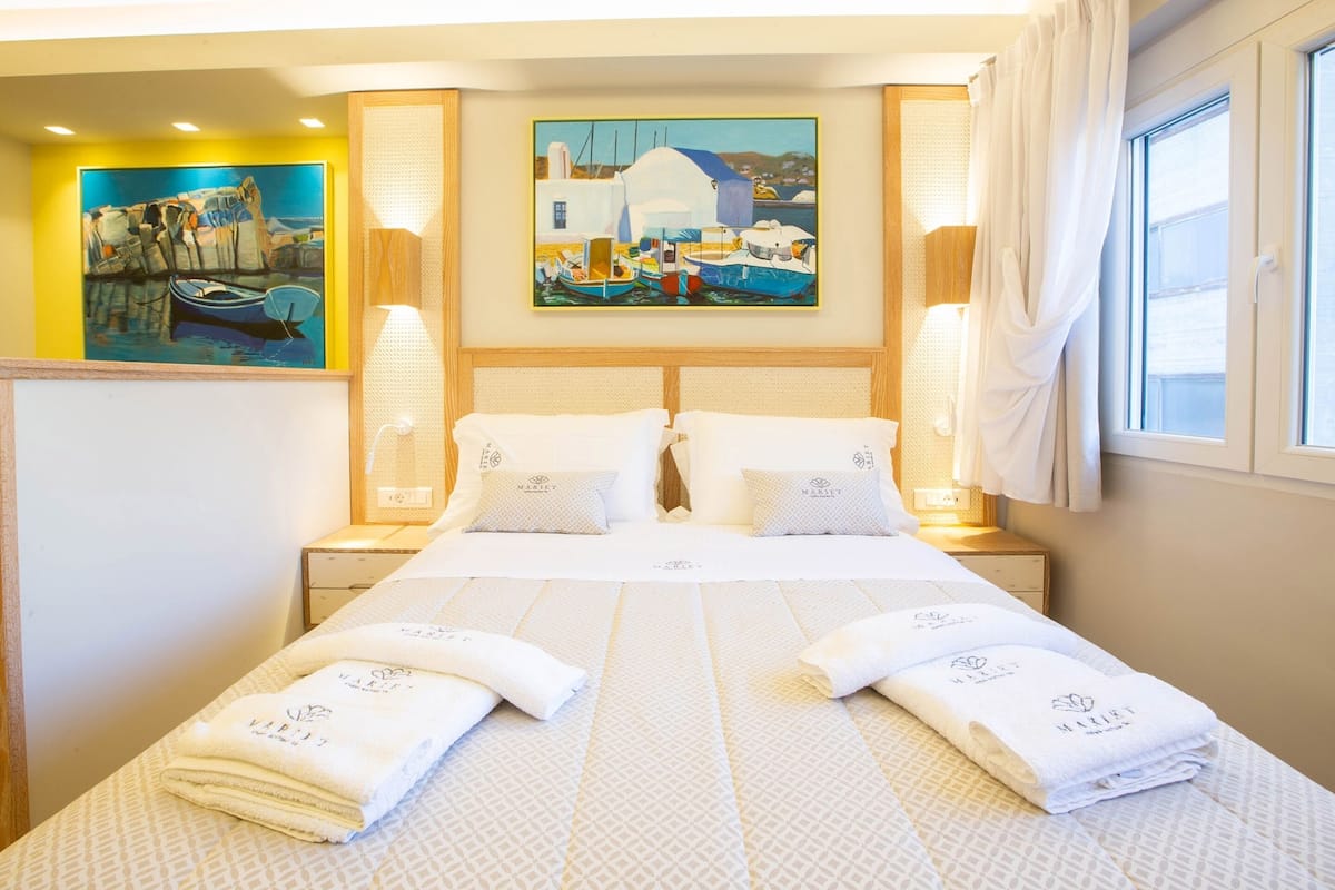 Paros | 1 bilik tidur, cadar kapas Mesir, peralatan tempat tidur premium