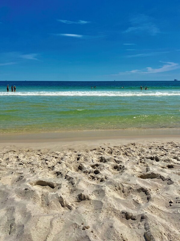 Sun loungers, beach towels
