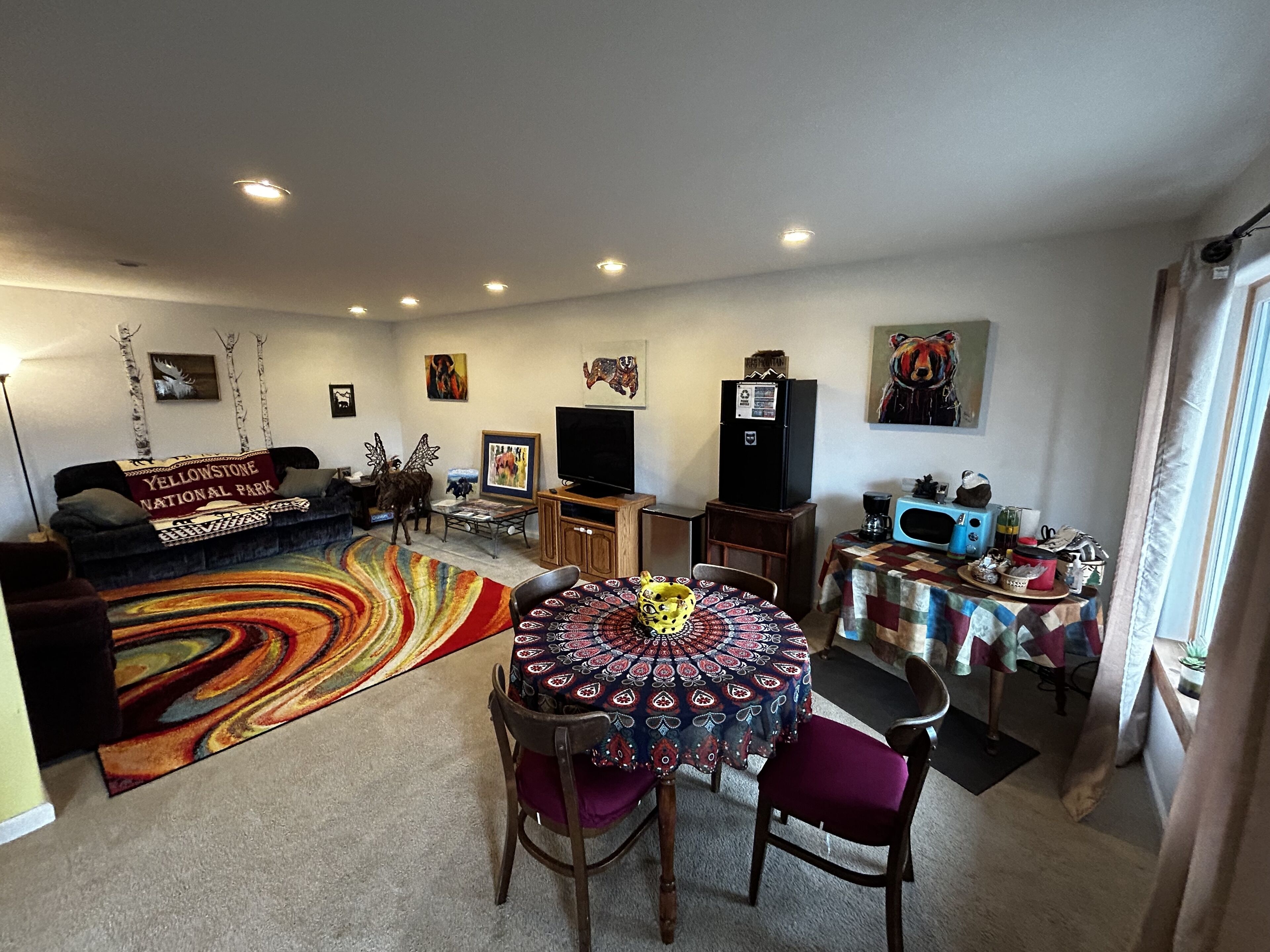 Smart TV, DVD player, books