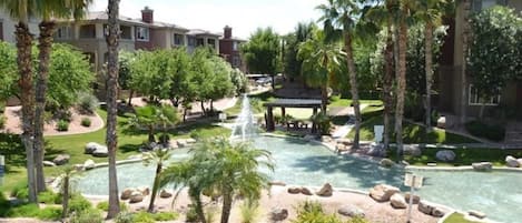 Outdoor pool, a heated pool