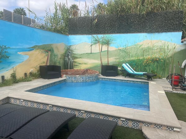 A heated pool