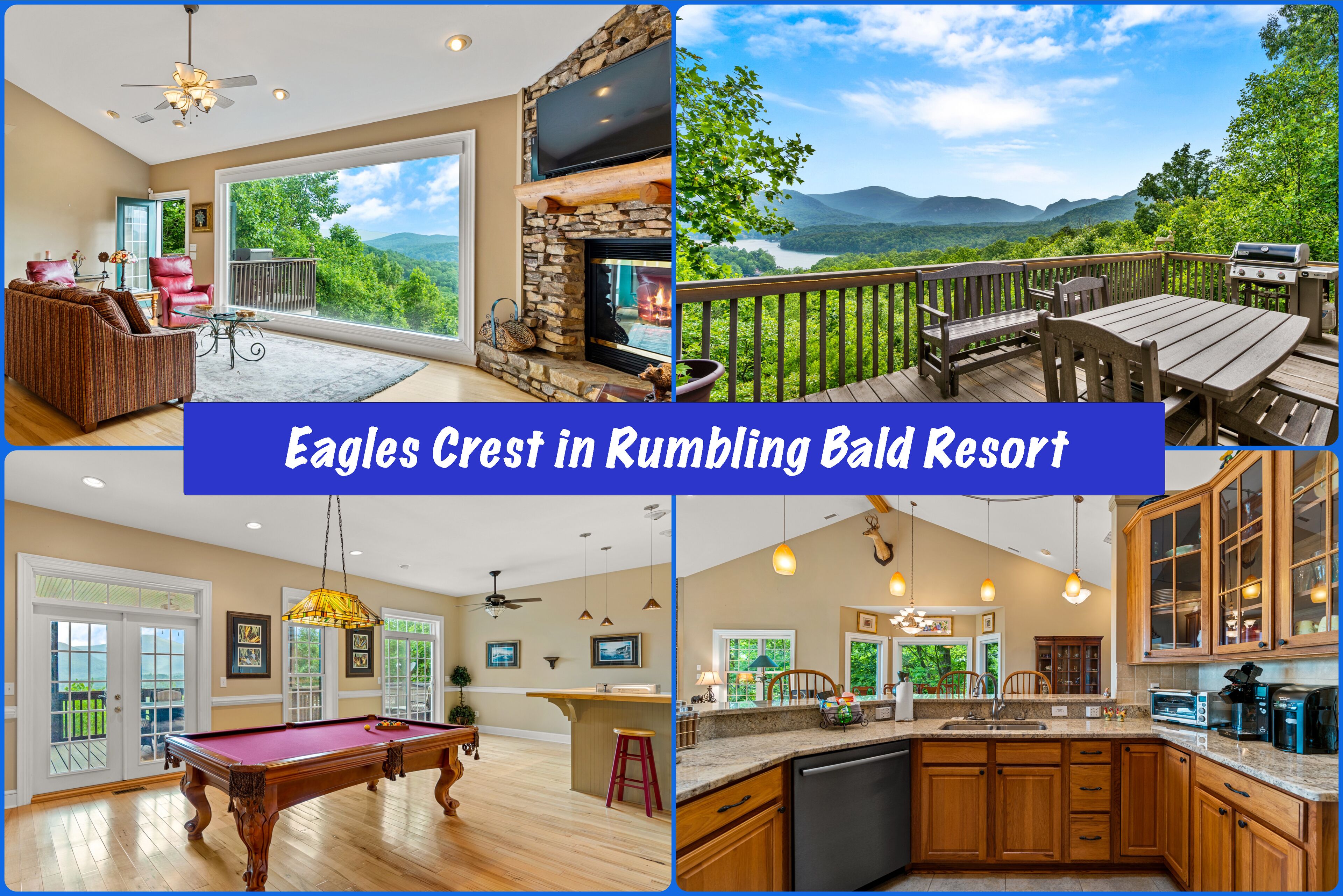 Eagles Crest Big Views 4bed/3.5bath sleeps 8 hot tub resort access