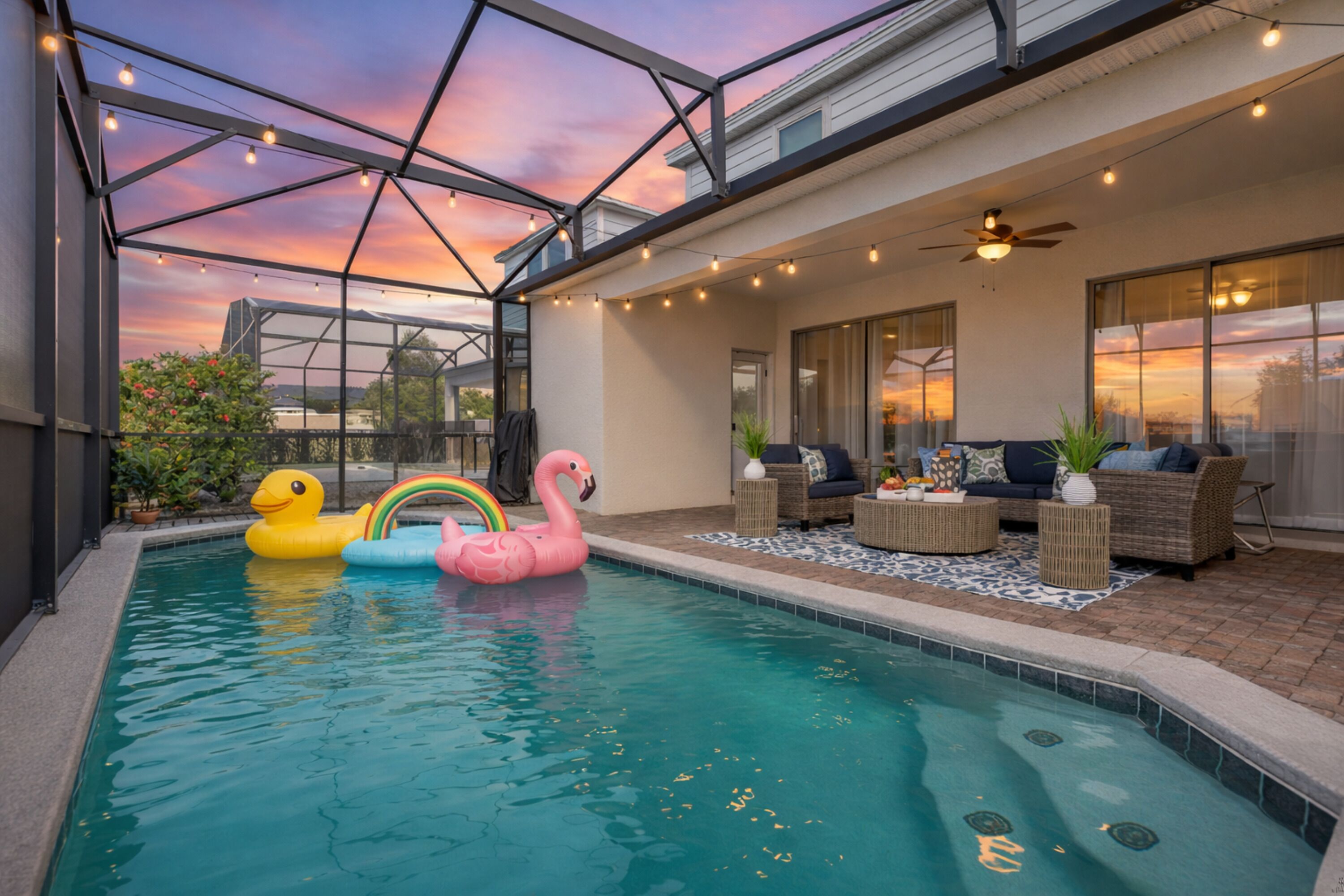 Outdoor pool, a heated pool