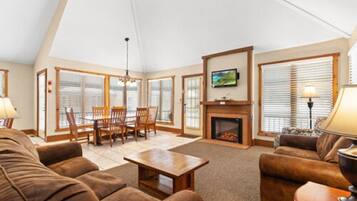 TV, fireplace, computer monitors, printers