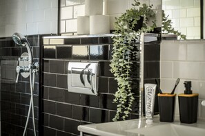 Apart Daire | Banyo | Duş, havlu, tuvalet kâğıdı 