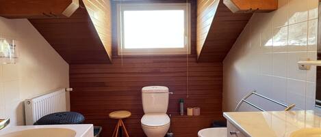 Bathtub, hair dryer
