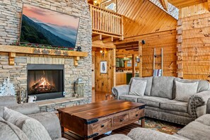 TV, fireplace, video games, table tennis