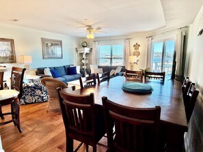 Dining - Experience Oak Island from this oceanview condo, featuring 3 bedrooms and room for 8. (Oak Island)