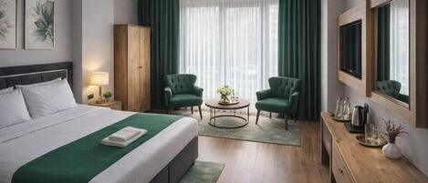 Egyptinpuuvillaiset lakanat, ylelliset vuodevaatteet, minibaari