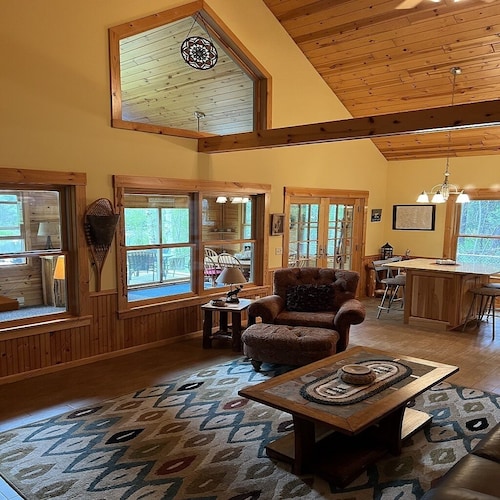 Spacious Summer Escape: Private Backyard, Dock & Fire Pit, Channel Waterfront