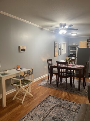 Desk and Dining Area