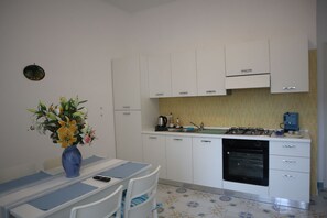 Réfrigérateur, four, plaque de cuisson, cafetière/bouilloire