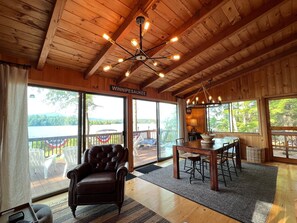 Interior - Lake Winni Waterfront Whortleberry Island Cottage, Private Beach, BOAT Required (Tuftonboro)