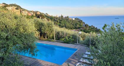 Sea view villa with pool