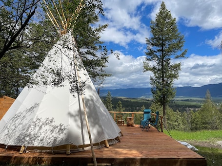 Property grounds. Mountain Quest Tipi