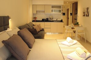 Estúdio | Cofres nos quartos, Wi-Fi de cortesia, roupa de cama