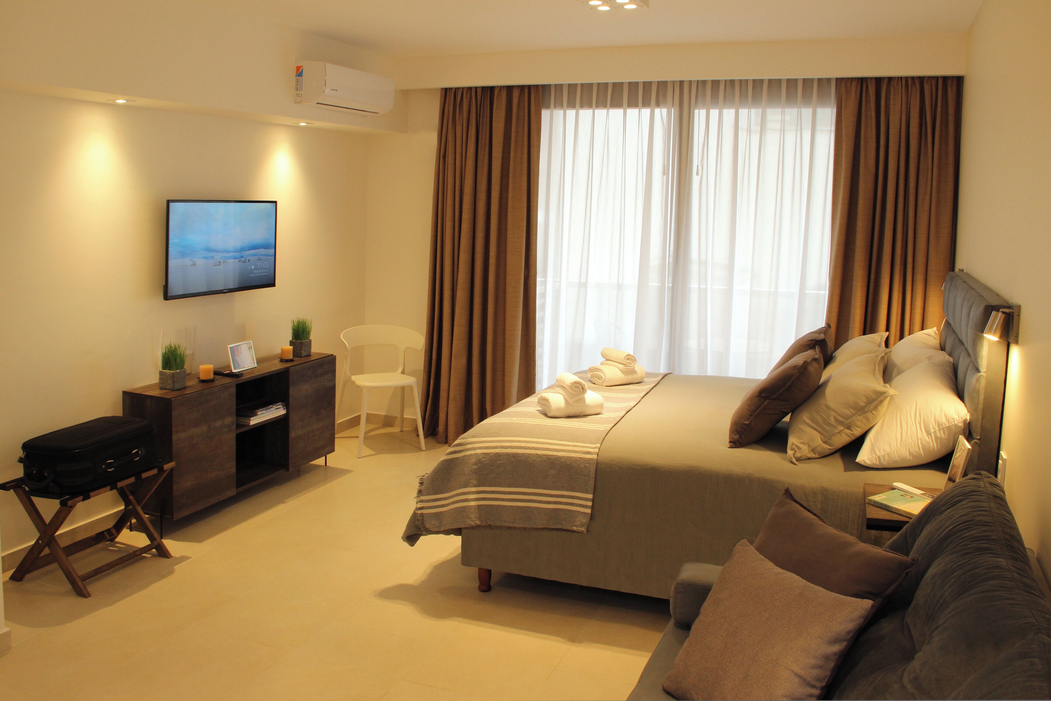 Studio | Coffres-forts dans les chambres, Wi-Fi gratuit, draps fournis