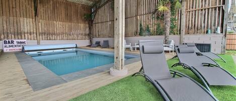 A heated pool