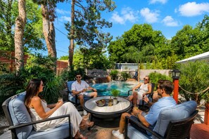 Outdoor pool, a heated pool - 9 BR Modern Ranch House with Beach House Resort (Las Vegas)