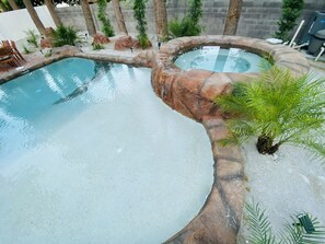Outdoor pool, a heated pool