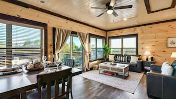 TV, fireplace, video games, offices