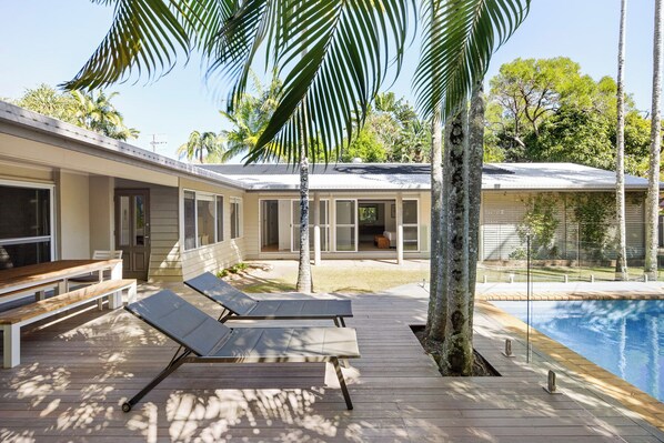 A heated pool